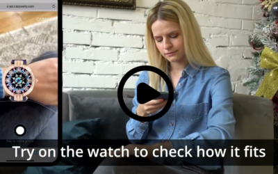 Portfolio: Virtual try-on for watches lets you try them on virtually, you can customize and adjust them online.