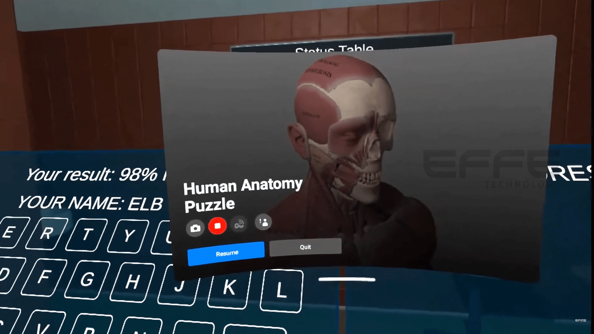 Human Skeleton in VR