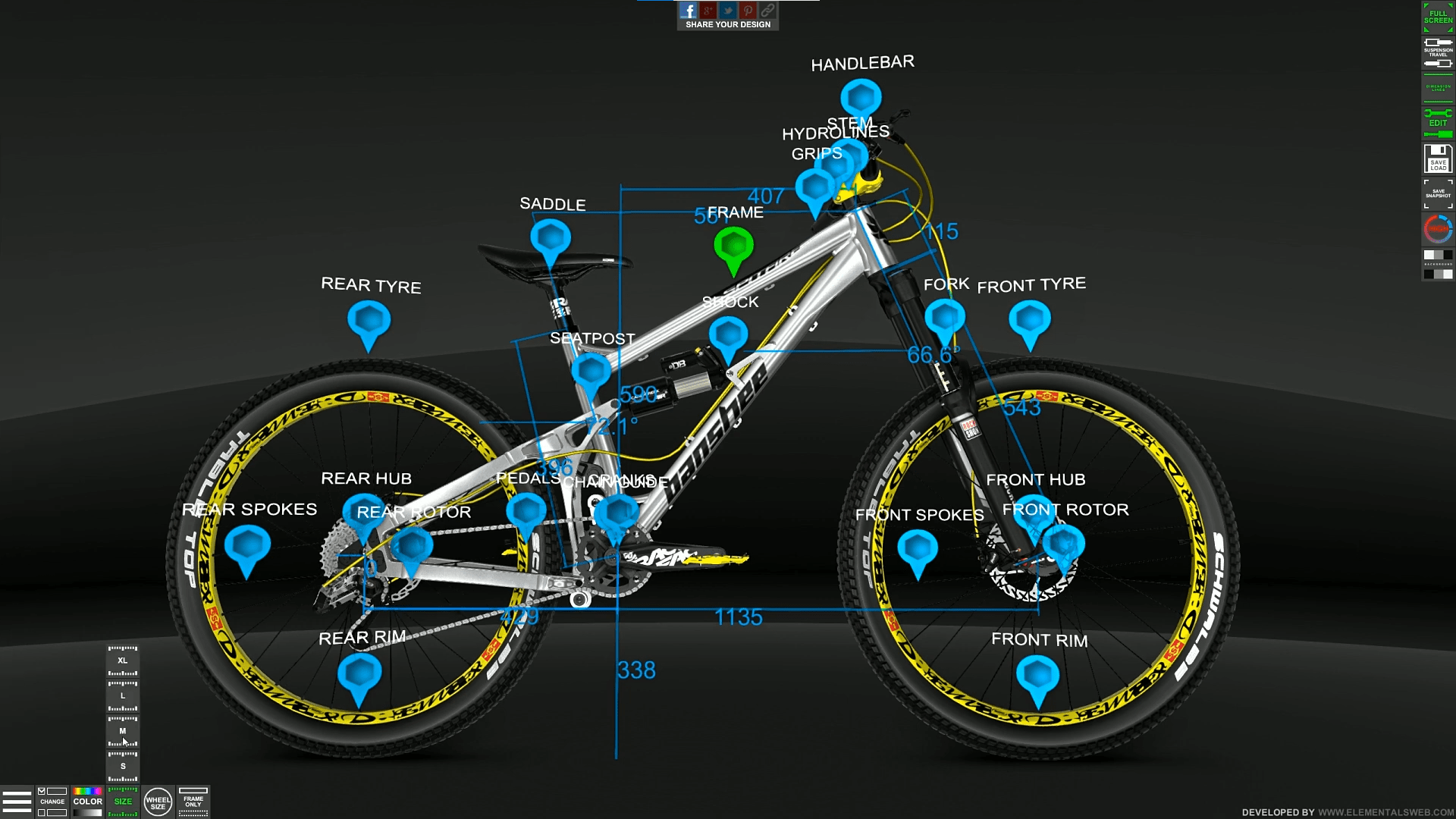 3D Mountain Bike Configurator 